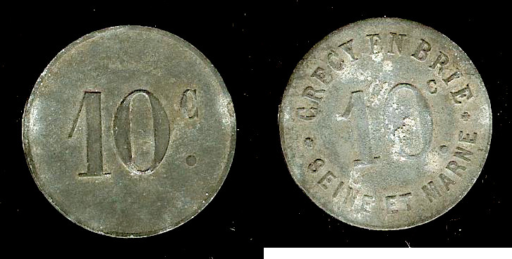 Crécy en Brie  Crécy en Brie - Seine et Marne (77) 10 centimes N